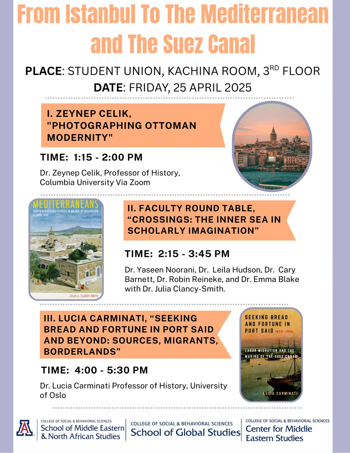 Program for the "From Istanbul to the Mediterranean and the Suez Canal" Event