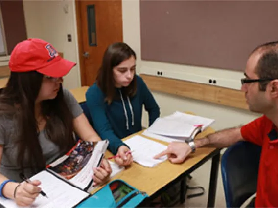 Students receiving personalized instruction