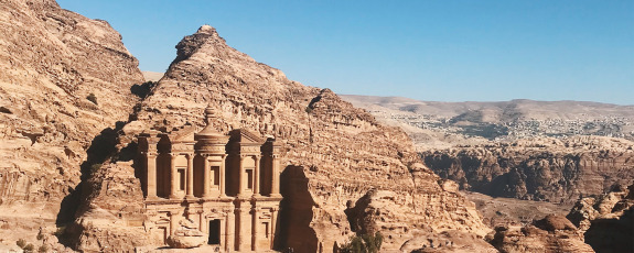 Beautiful ancient temple in Petra, Jordan.