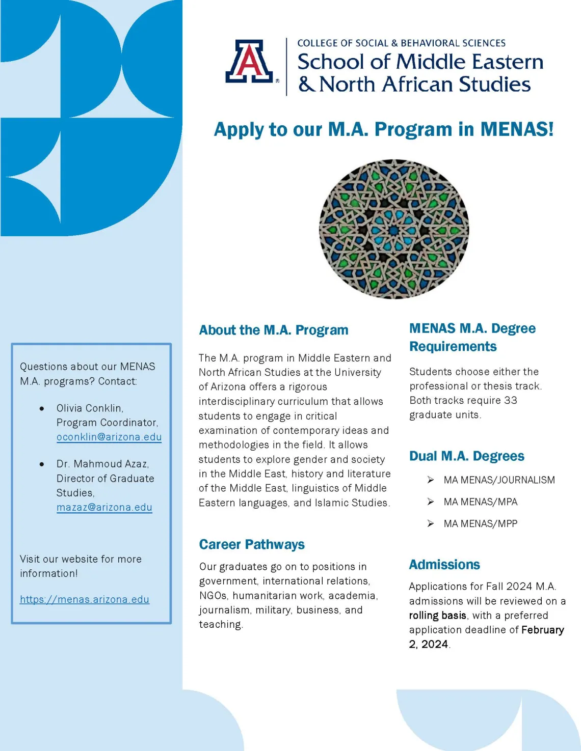 MENAS M.A. Flyer