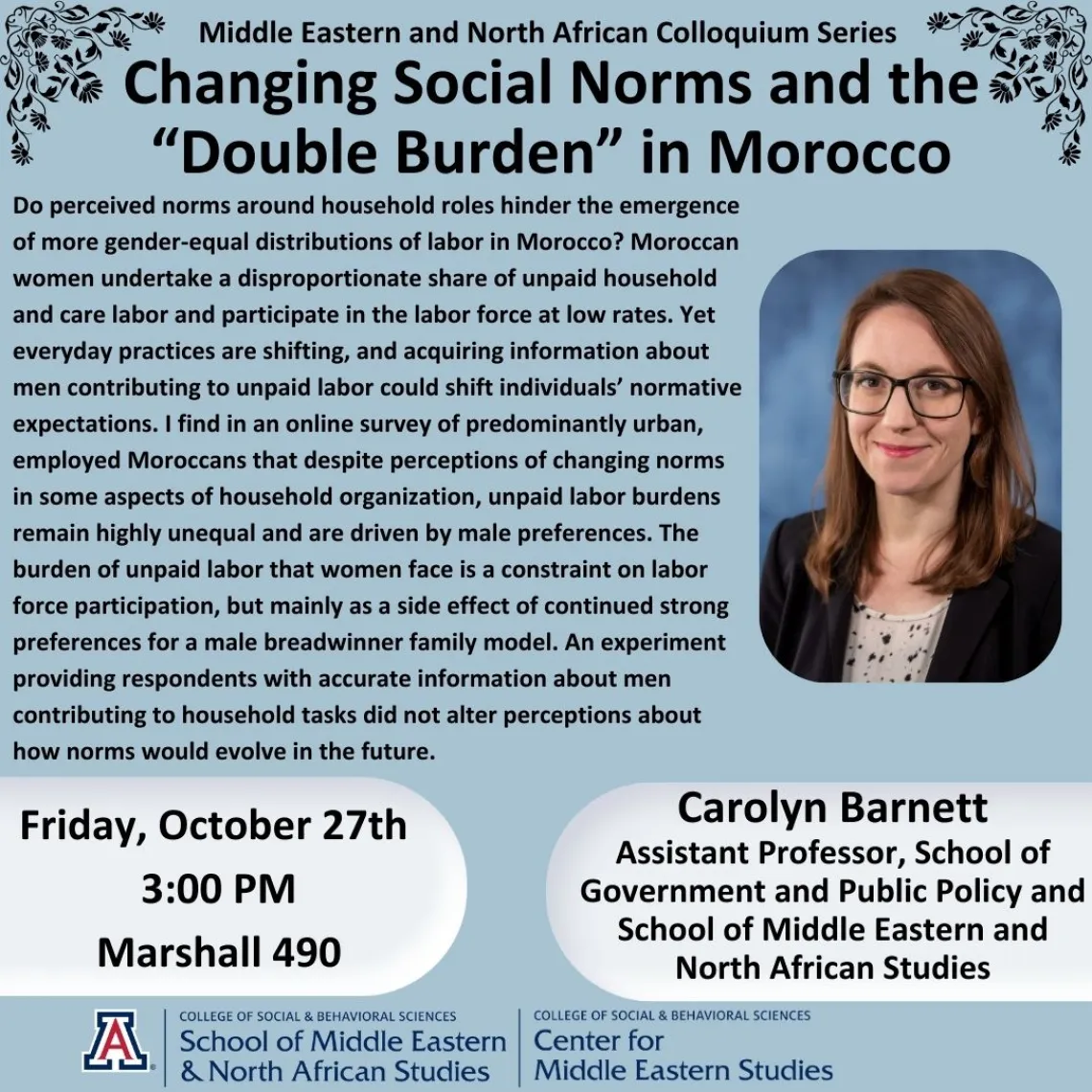 Carolyn Barnett Colloquium Flyer