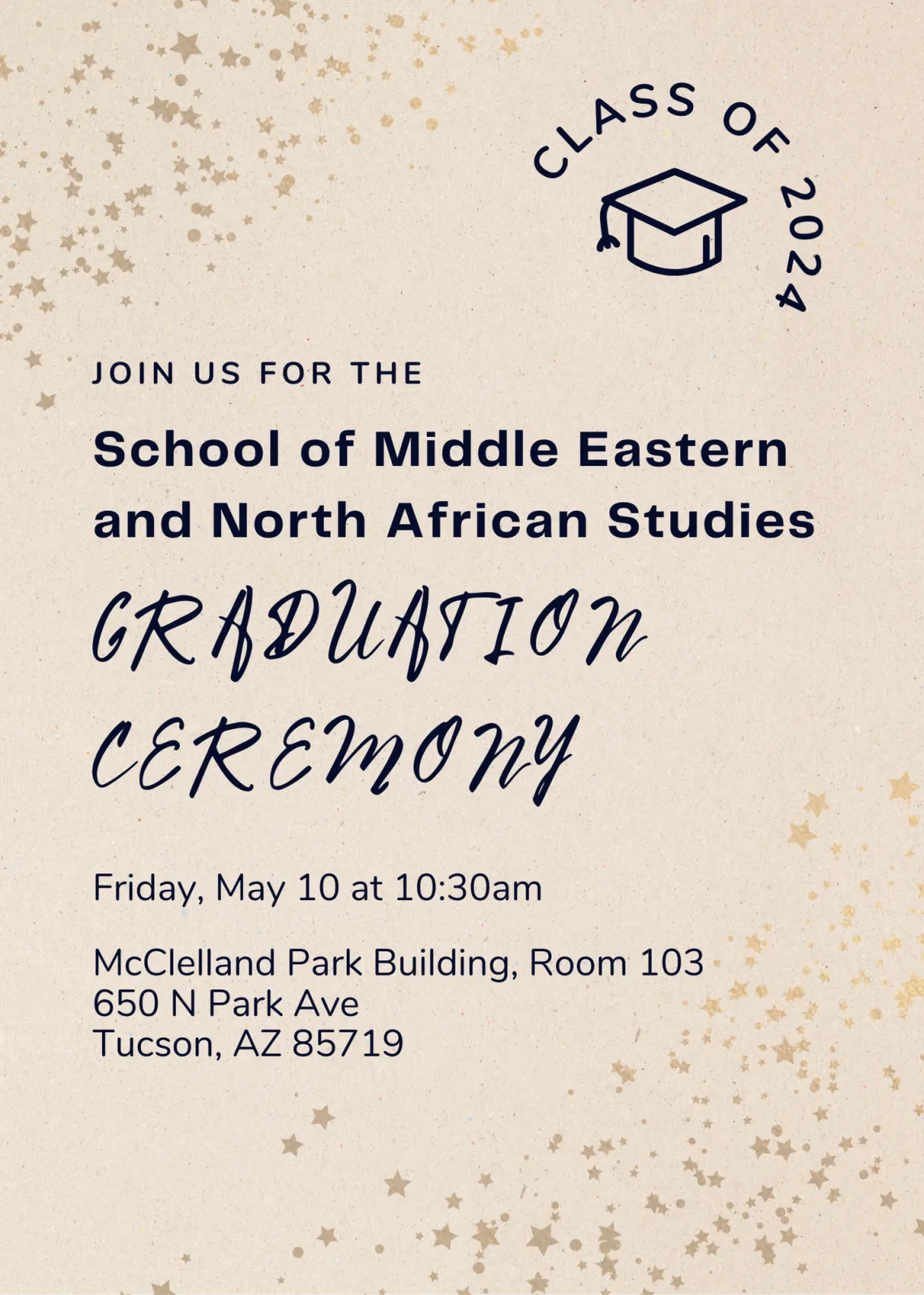 2024 MENAS Graduation Ceremony Flyer