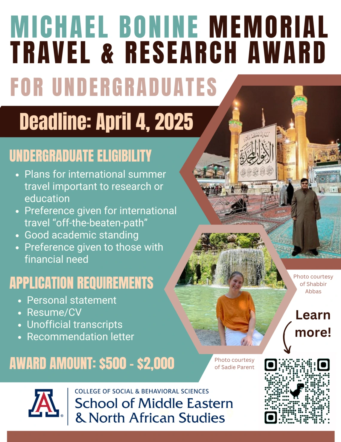 Undergrad Bonine Award 2025 Flyer